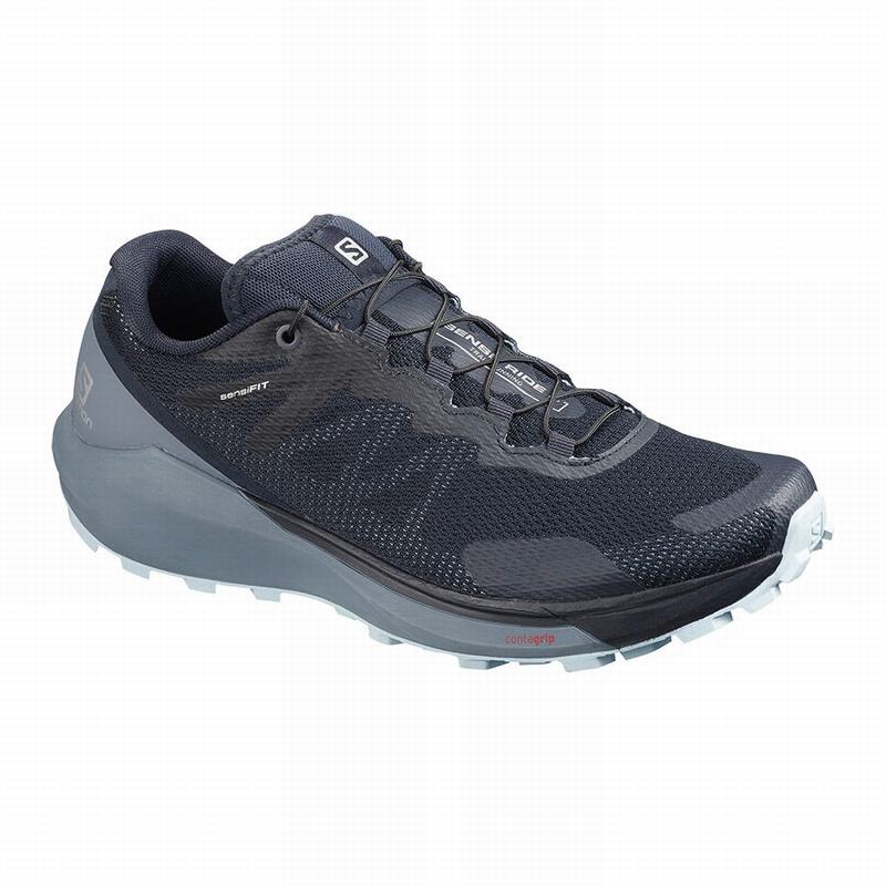 Chaussure Running Salomon Femme Bleu Marine / Grise - Salomon SENSE RIDE 3 W - France (6803-FARND)